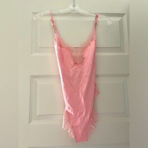 Victoria’s Secret Satin Lace High Leg Romper